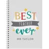 Personalised 'Best Teacher Ever' A5 Notebook>Temptation Gifts Outlet