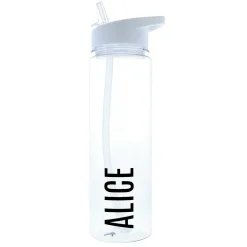 Personalised Black Letter Water Bottle>Temptation Gifts Best