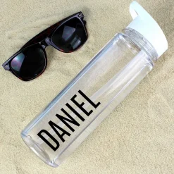 Personalised Black Letter Water Bottle><noscript><img width=
