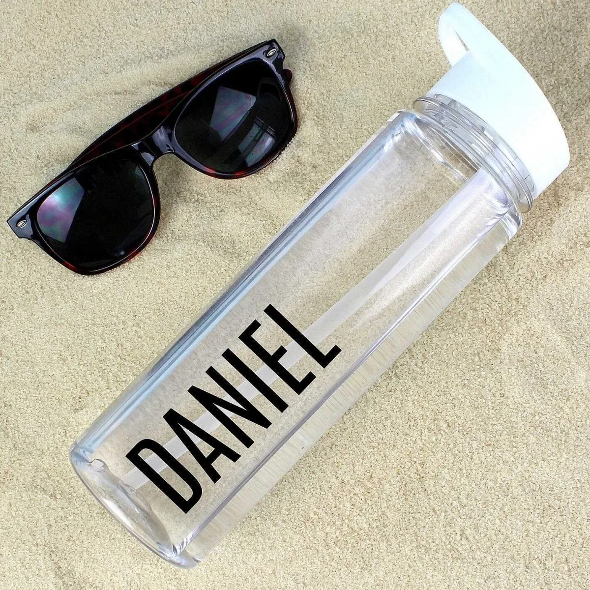 Personalised Black Letter Water Bottle>Temptation Gifts Best