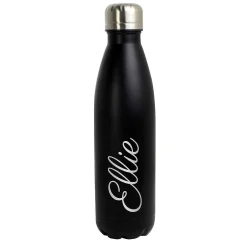 Personalised Black Metal Insulated Drinks Bottle><noscript><img width=