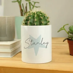 Personalised Blue Star Ceramic Storage Pot><noscript><img width=
