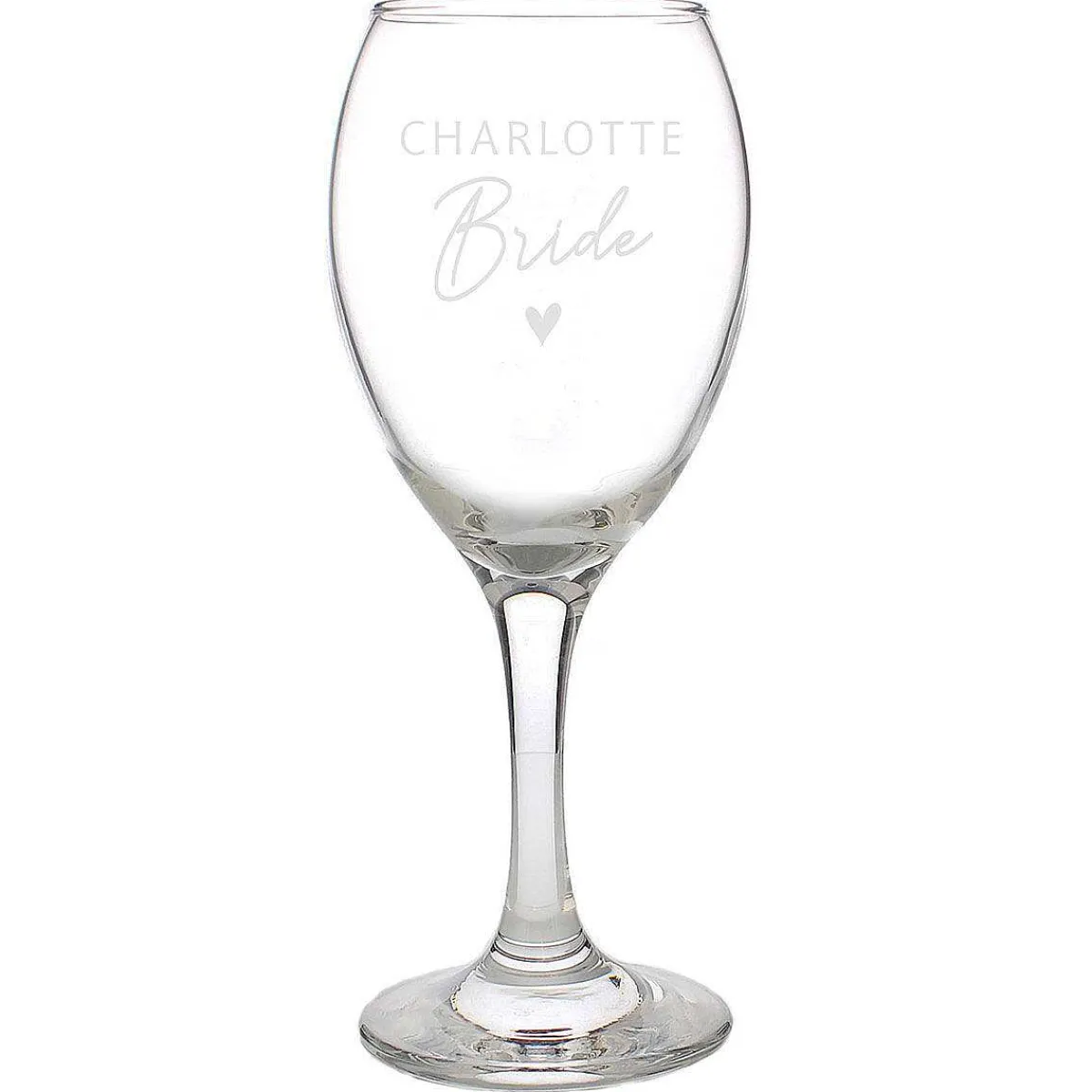 Personalised Bride Wine Glass>Temptation Gifts New