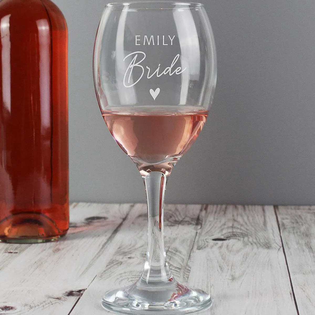 Personalised Bride Wine Glass>Temptation Gifts New