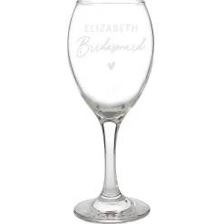 Personalised Bridesmaid Wine Glass>Temptation Gifts Fashion
