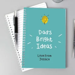 Personalised 'Bright Ideas' A5 Notebook>Temptation Gifts Cheap