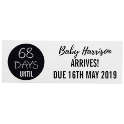 Personalised Classic Countdown Wooden Block Sign>Temptation Gifts New