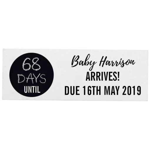 Personalised Classic Countdown Wooden Block Sign>Temptation Gifts New