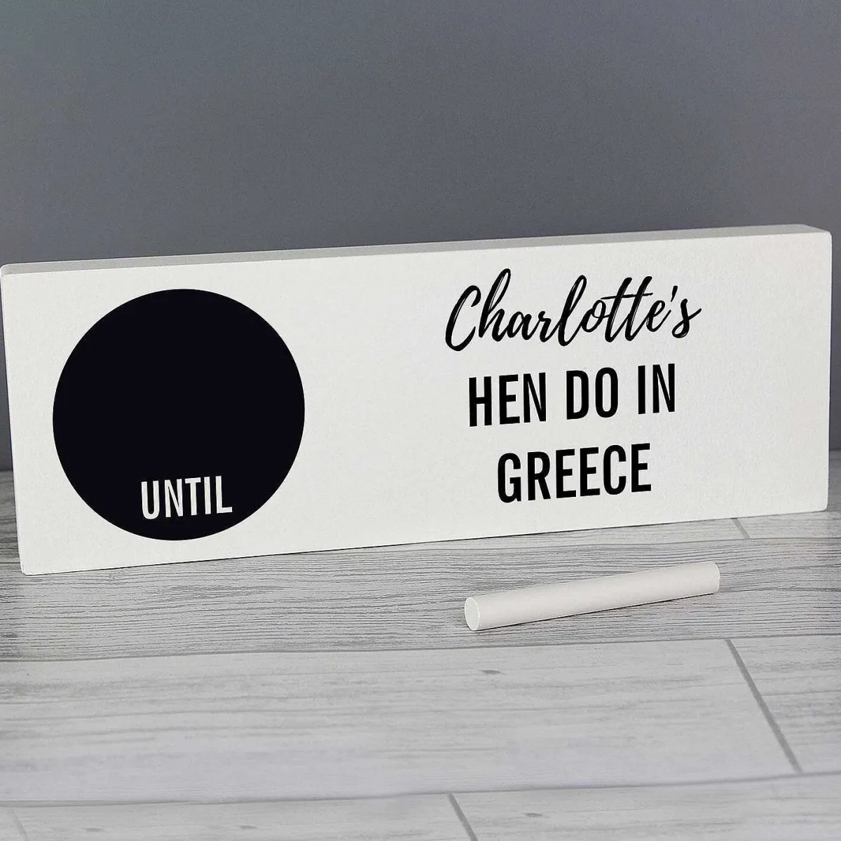 Personalised Classic Countdown Wooden Block Sign>Temptation Gifts New