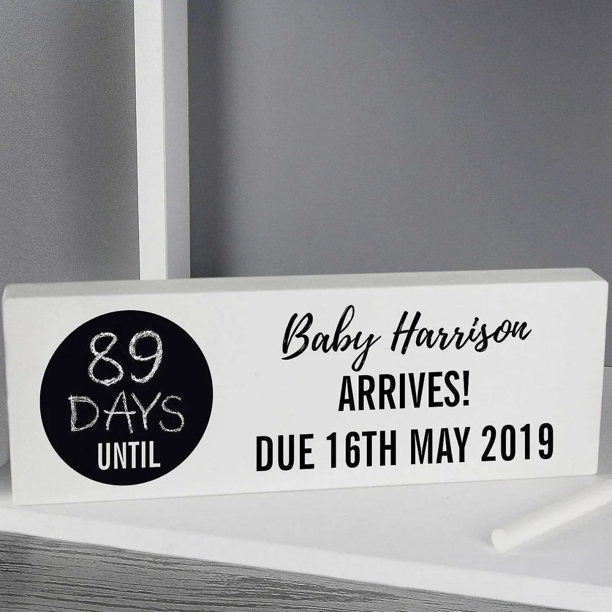Personalised Classic Countdown Wooden Block Sign>Temptation Gifts New