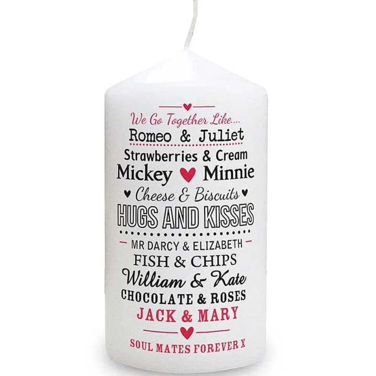 Personalised Couple's Candle>Temptation Gifts Outlet