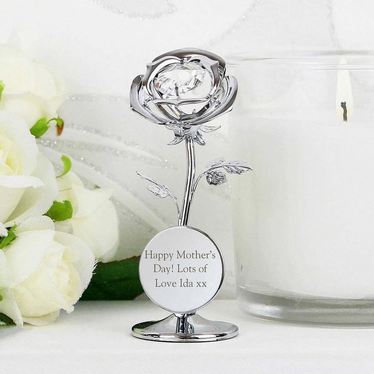 Personalised Crystocraft Rose Ornament>Temptation Gifts Cheap