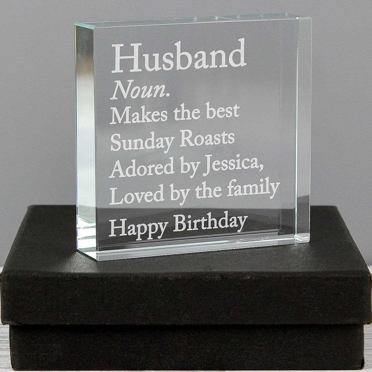 Personalised 'Dictionary Definition' Large Crystal Token>Temptation Gifts Best