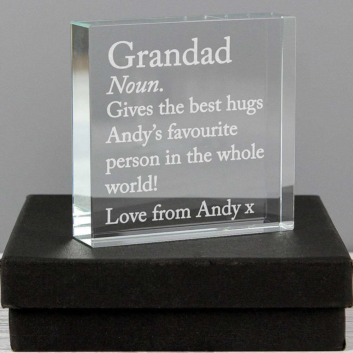 Personalised 'Dictionary Definition' Large Crystal Token>Temptation Gifts Best