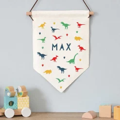 Personalised 'Dinosaur' Hanging Banner><noscript><img width=