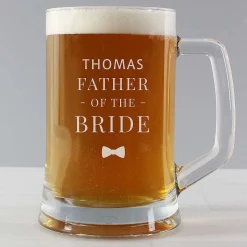 Personalised Father Of The Bride Pint Stern Tankard>Temptation Gifts Hot