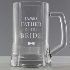 Personalised Father Of The Bride Pint Stern Tankard><noscript><img width=