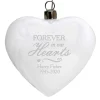 Personalised 'Forever In Our Hearts' Led Hanging Glass Heart>Temptation Gifts Cheap
