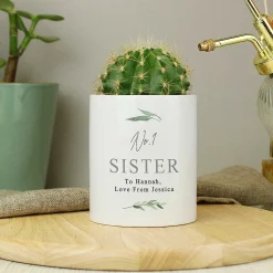 Personalised 'Free Text' Botanic Ceramic Storage Pot><noscript><img width=