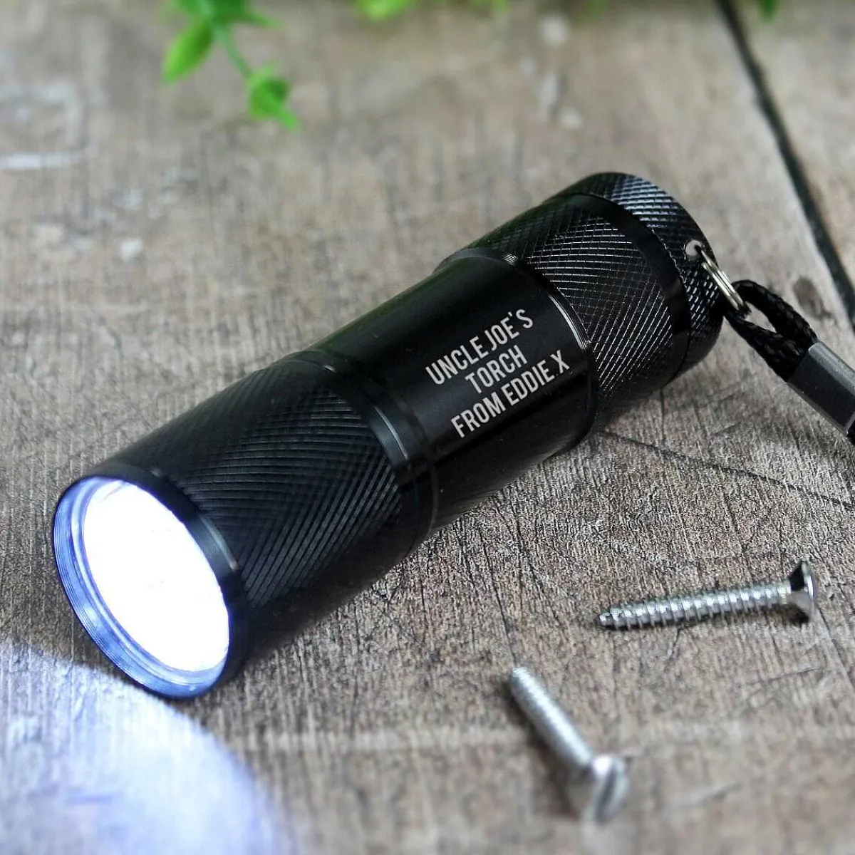 Personalised 'Free Text' Mini Led Torch>Temptation Gifts Store