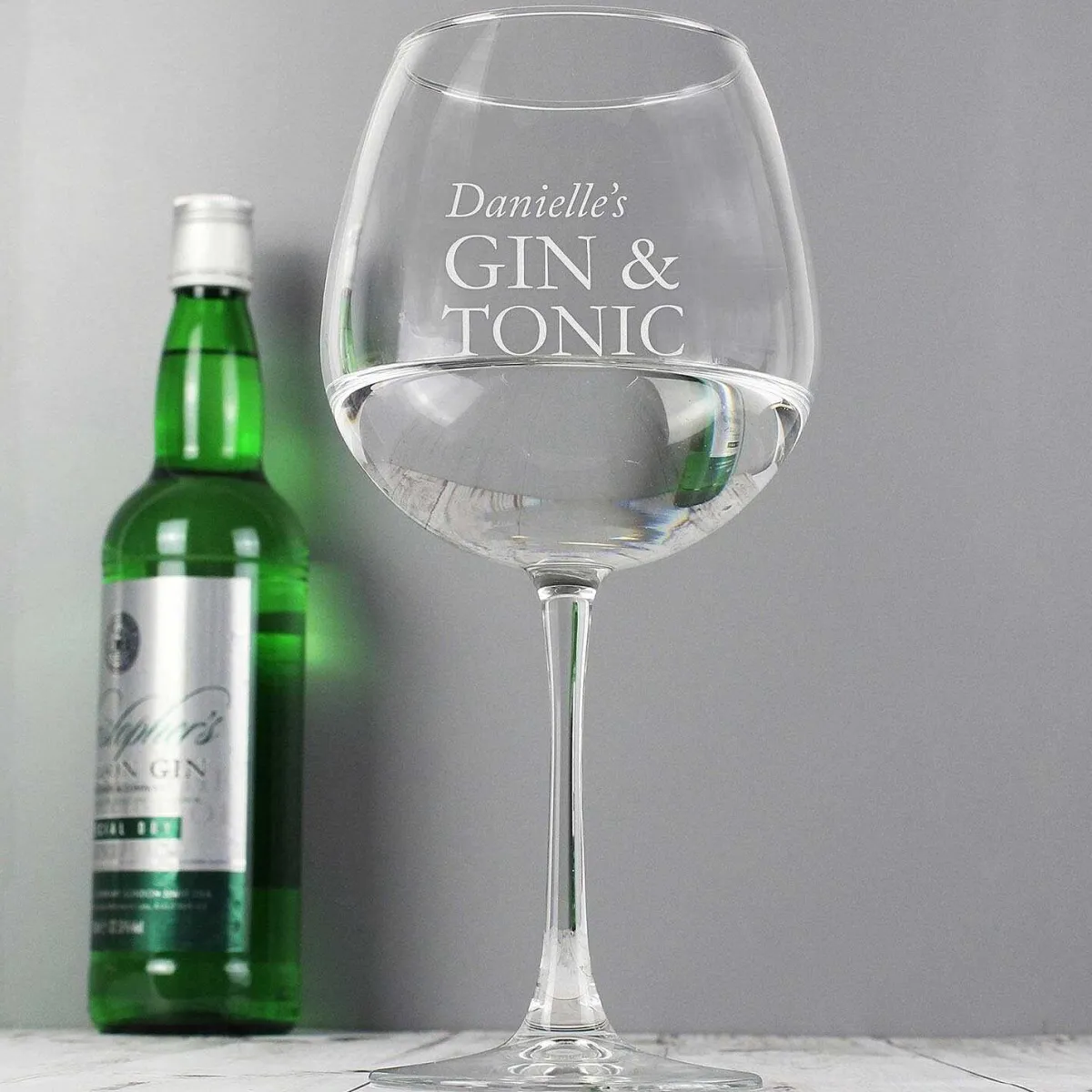 Personalised Gin & Tonic Balloon Glass>Temptation Gifts Best