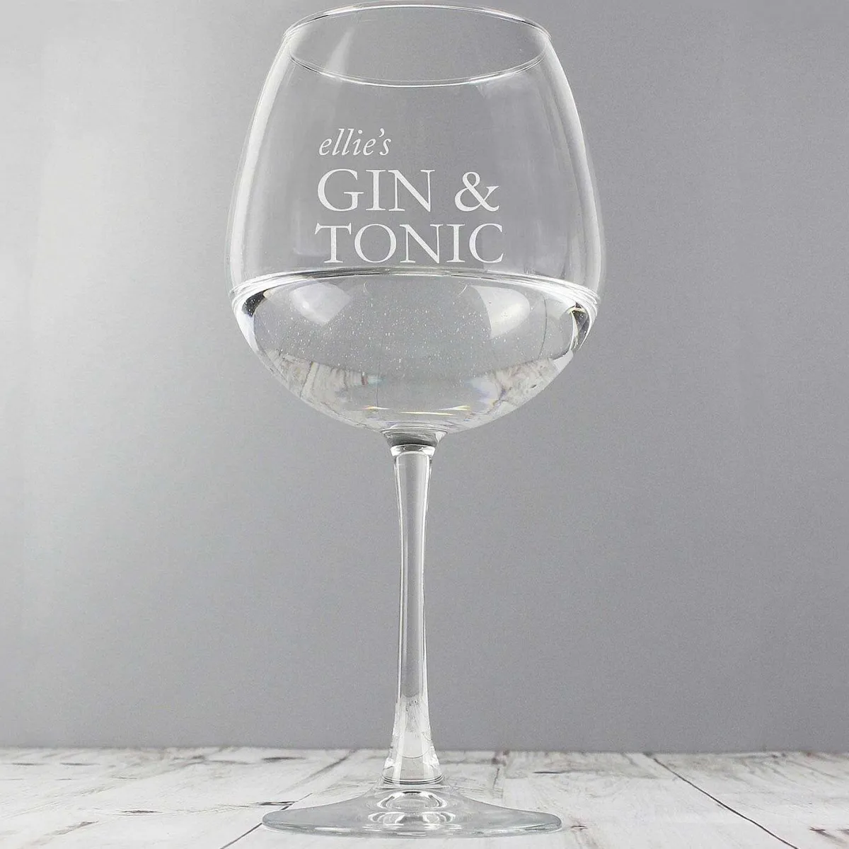 Personalised Gin & Tonic Balloon Glass>Temptation Gifts Best