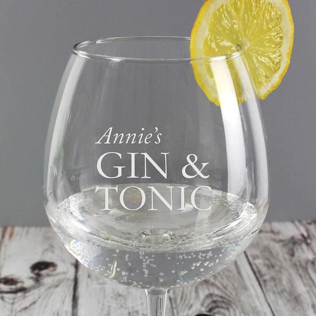 Personalised Gin & Tonic Balloon Glass>Temptation Gifts Best