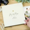 Personalised Gold Heart Couples Square Photo Album>Temptation Gifts Shop