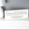 Personalised Grandchildren Wooden Block Sign>Temptation Gifts Cheap