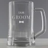 Personalised Groom Pint Stern Tankard>Temptation Gifts Clearance