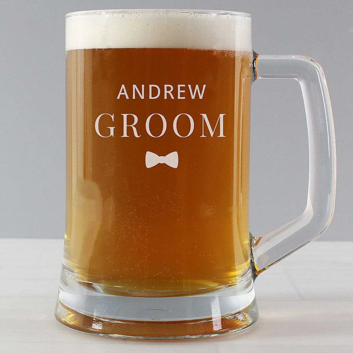 Personalised Groom Pint Stern Tankard>Temptation Gifts Clearance