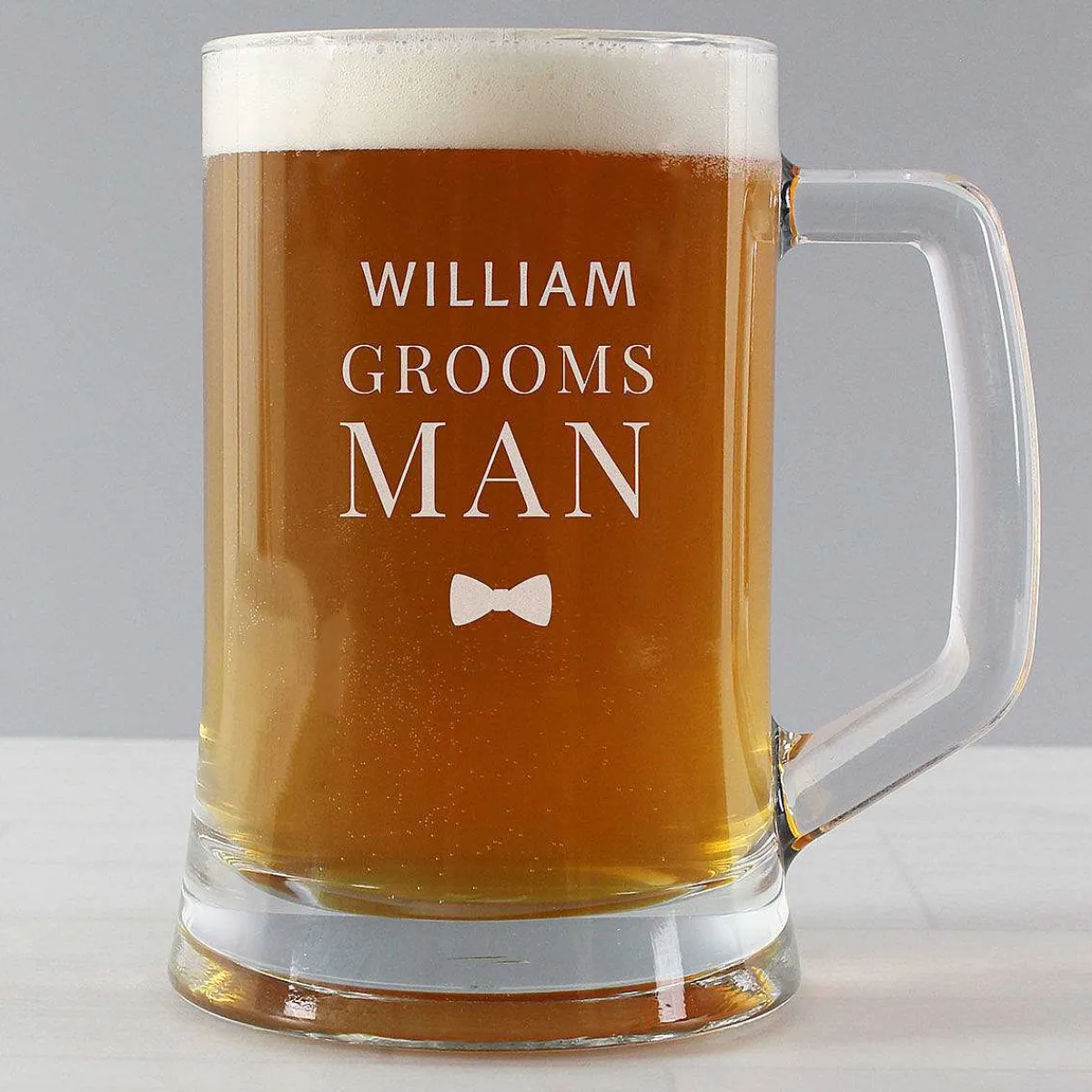 Personalised Groomsman Pint Stern Tankard>Temptation Gifts Shop