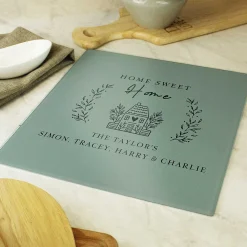 Personalised Home Glass Chopping Board Worktop Saver>Temptation Gifts Hot