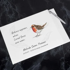 Personalised 'In Loving Memory' Hardback Guest Book With Pen><noscript><img width=