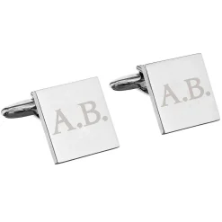 Personalised Initials Square Cufflinks>Temptation Gifts Cheap