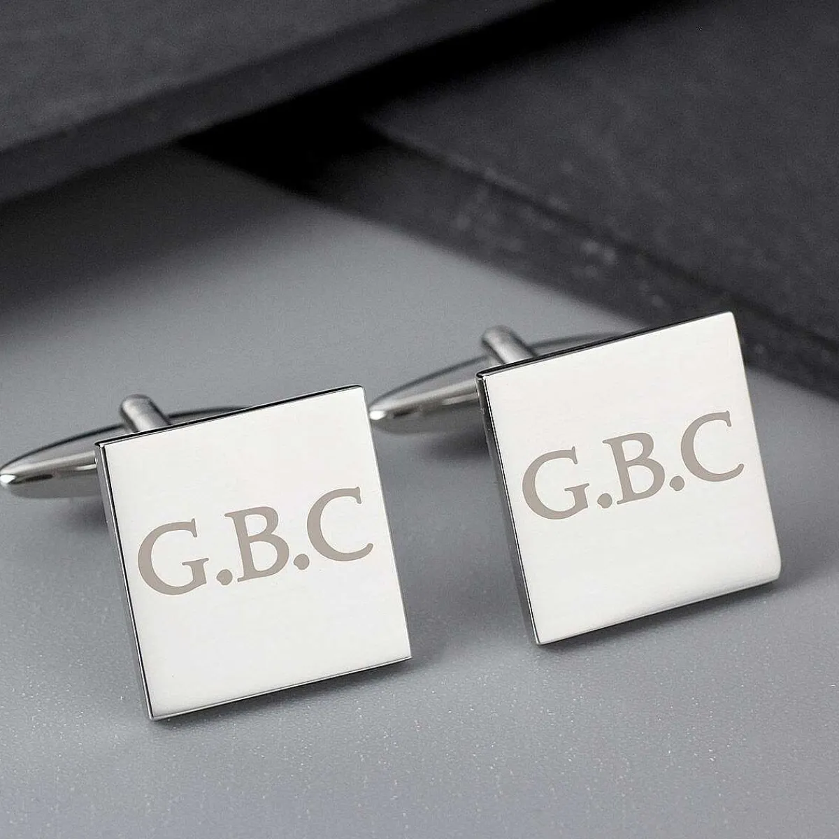 Personalised Initials Square Cufflinks>Temptation Gifts Cheap