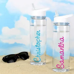 Personalised Island Water Bottle With Blue Text>Temptation Gifts Flash Sale