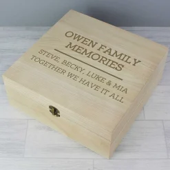 Personalised Large Wooden Keepsake Box>Temptation Gifts Best Sale