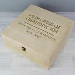 Personalised Large Wooden Keepsake Box><noscript><img width=