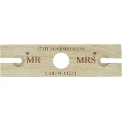 Personalised Married Couple Wine Glass & Bottle Butler>Temptation Gifts Store
