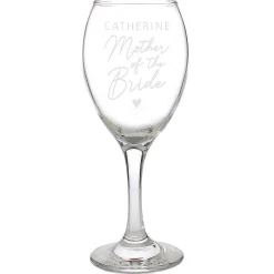 Personalised Mother Of The Bride Wine Glass>Temptation Gifts Best