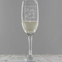 Personalised Mother Of The Bride Flute Glass>Temptation Gifts Store
