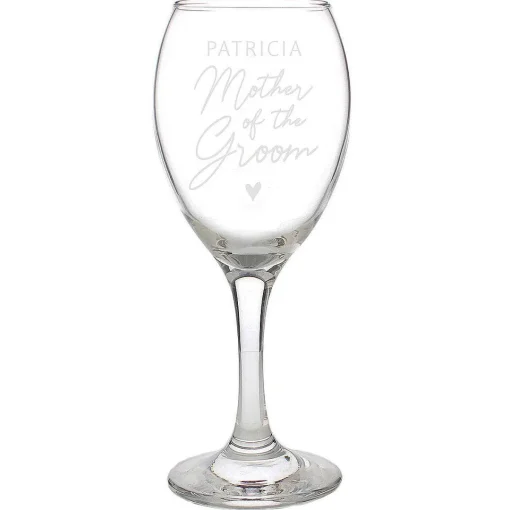 Personalised Mother Of The Groom Wine Glass>Temptation Gifts Outlet