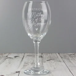 Personalised Mother Of The Groom Wine Glass><noscript><img width=