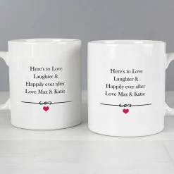 Personalised Mr & Mrs Mug Set>Temptation Gifts Clearance
