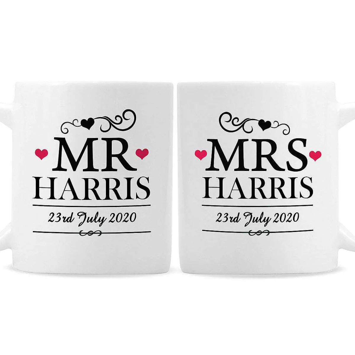 Personalised Mr & Mrs Mug Set>Temptation Gifts Clearance