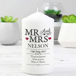 Personalised Mr And Mrs Candle><noscript><img width=