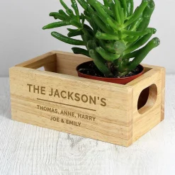 Personalised Name & Message Mini Wooden Crate><noscript><img width=
