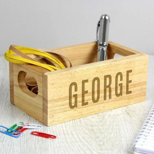 Personalised Name Mini Wooden Crate>Temptation Gifts Discount