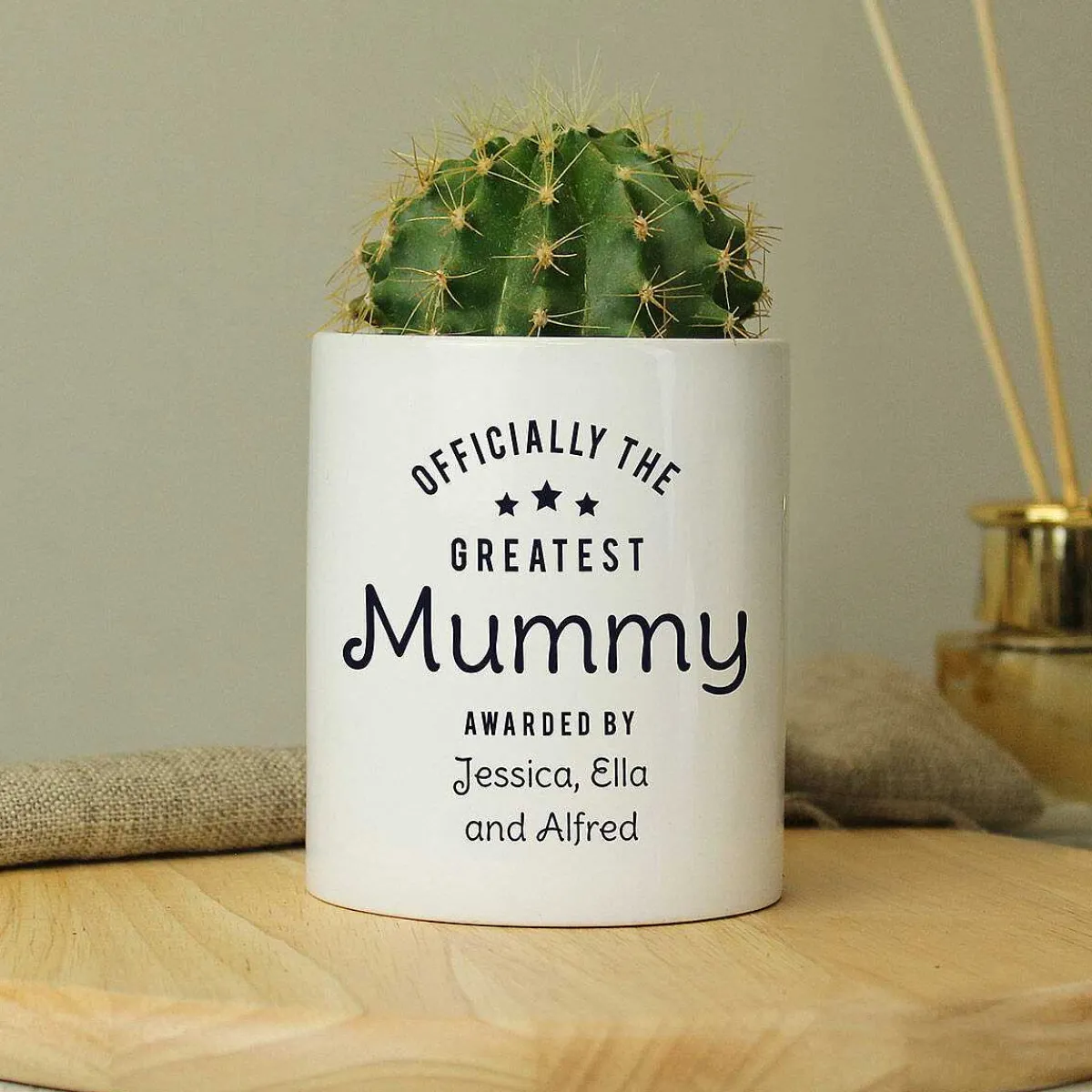 Personalised 'Officially The Greatest' Ceramic Storage Pot>Temptation Gifts Cheap